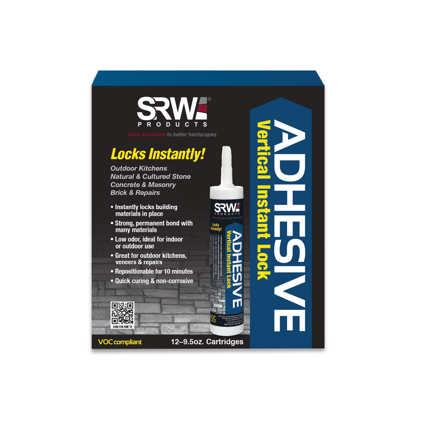 SRW Products Vertical Instant Lock Adhesive