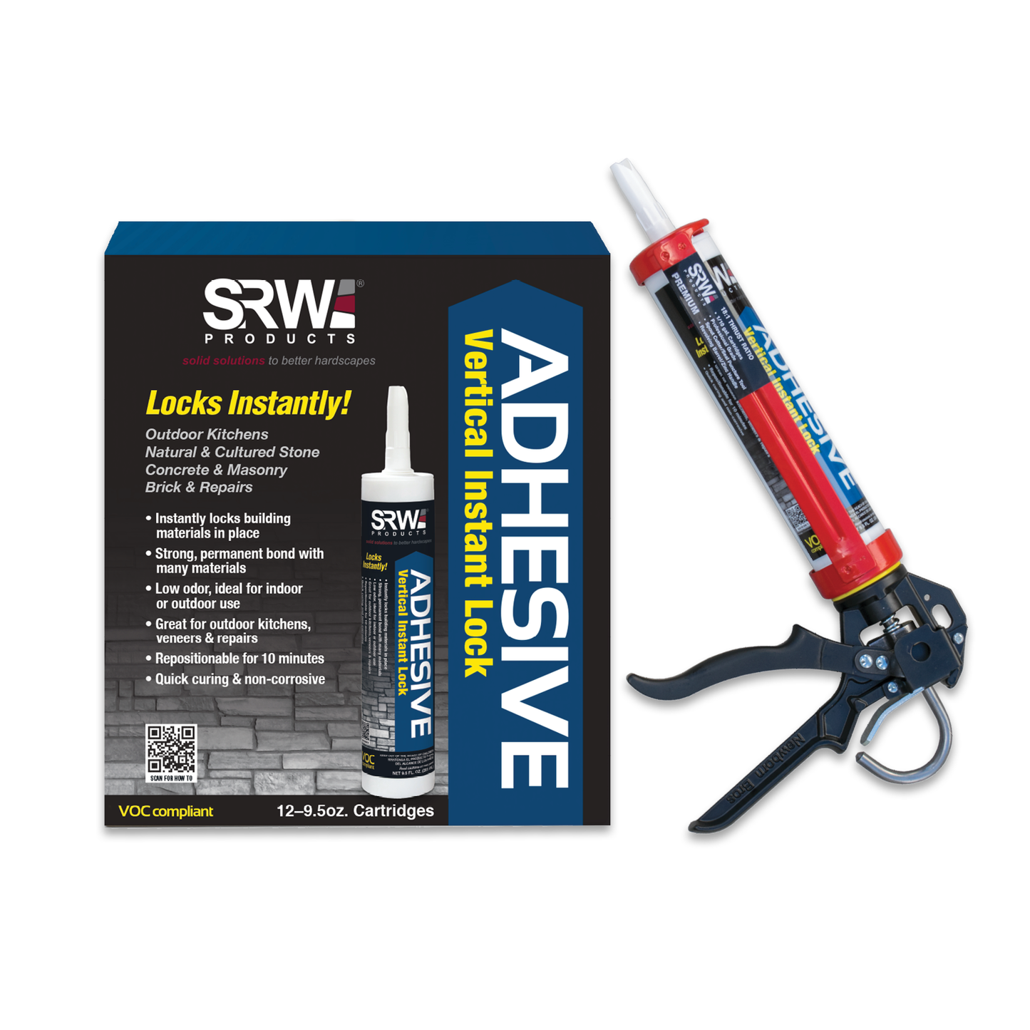 SRW Products Vertical Instant Lock Adhesive