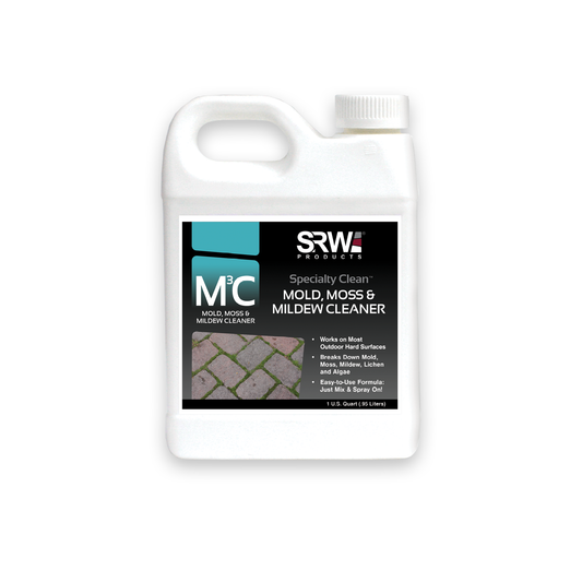 1 quart bottle of srw products mold moss and mildew cleaner 