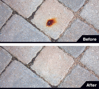 Before and after rust remover