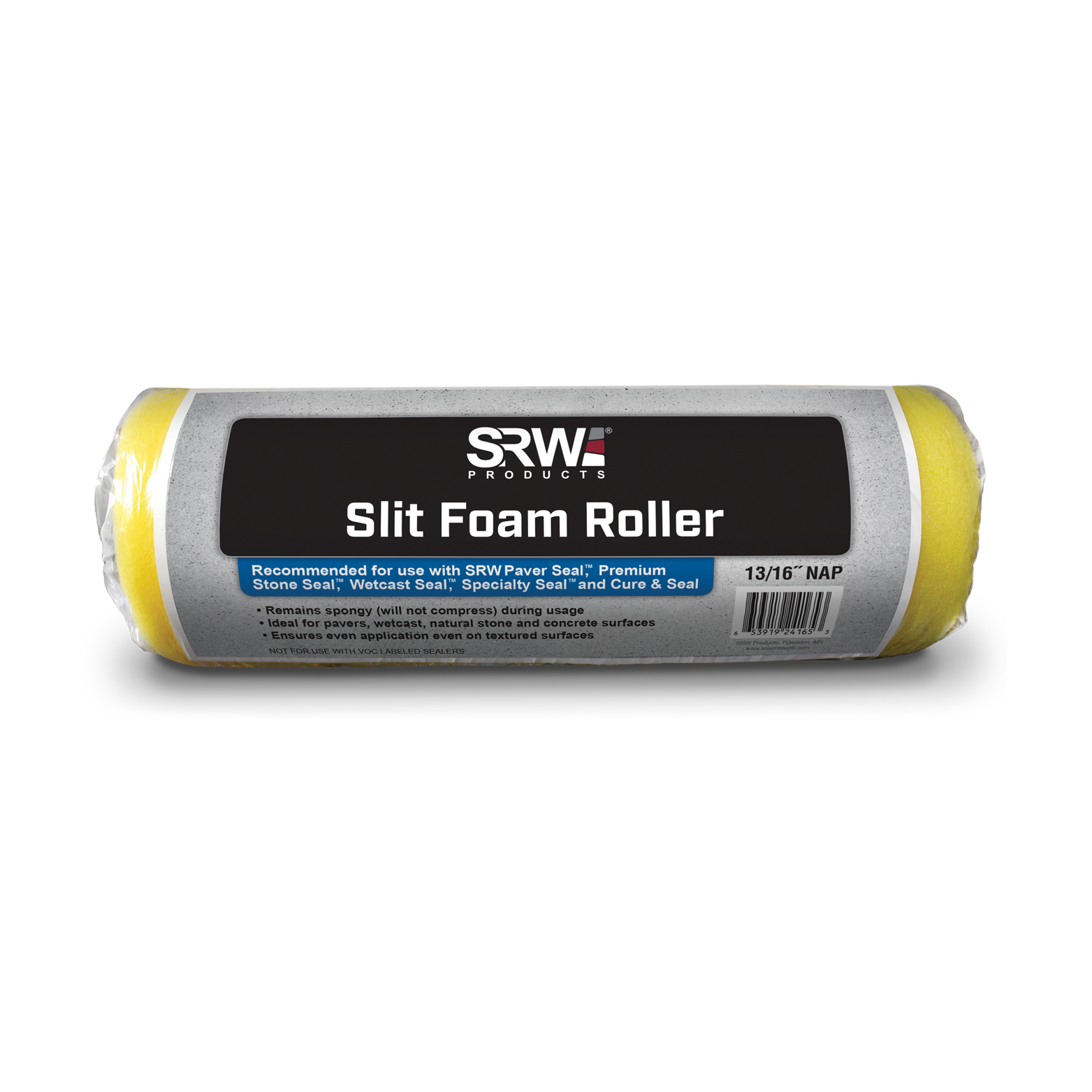 SRW products slit foam roller 13/16" nap