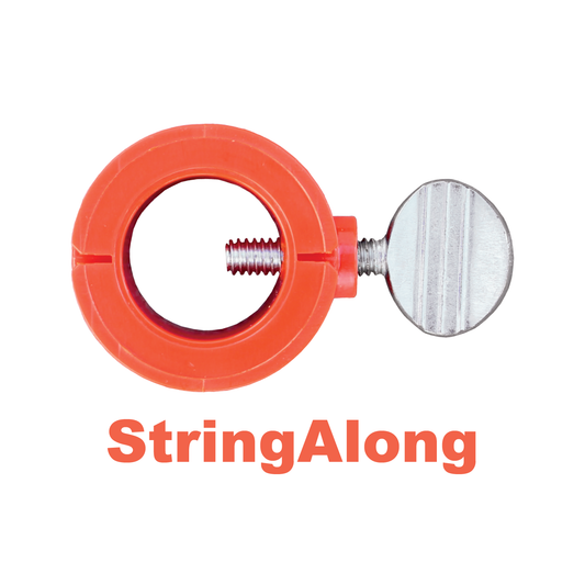 String along stake collar for string lines