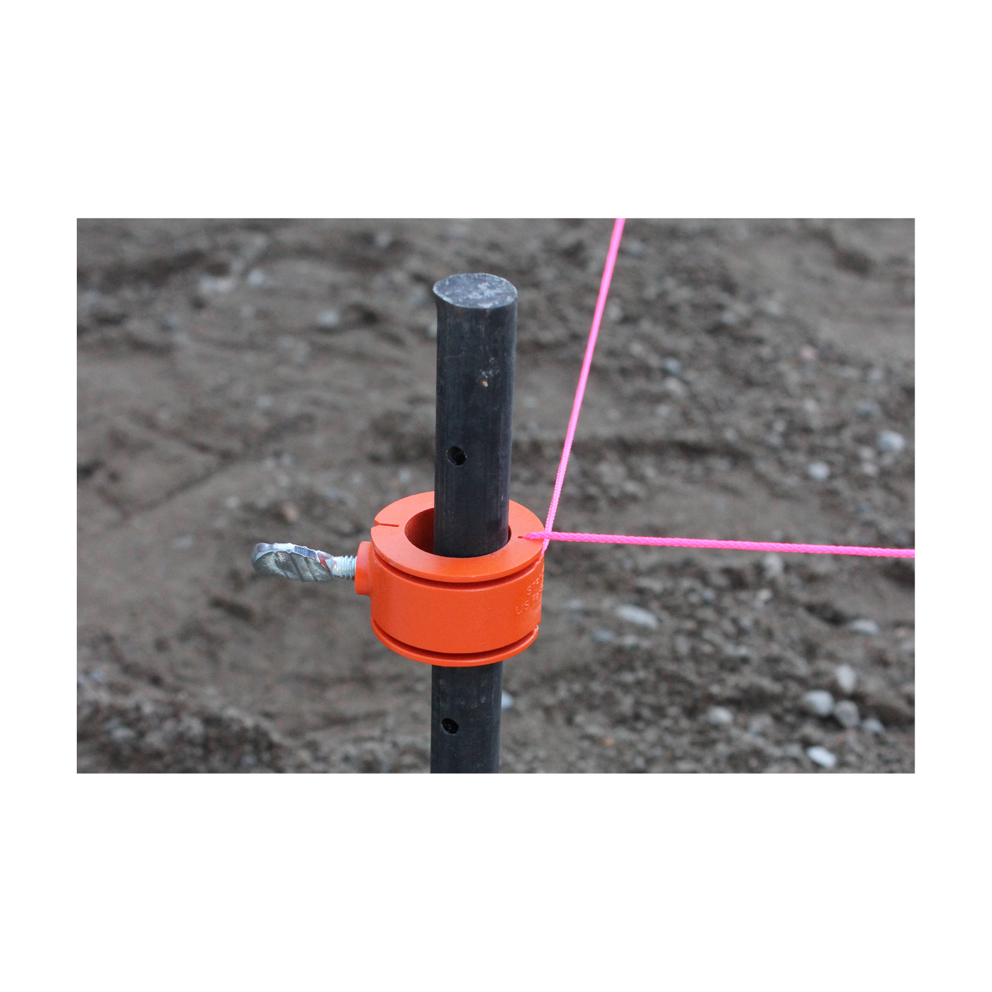 String line corner collar on stake